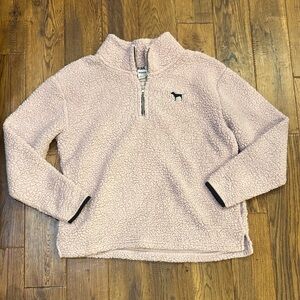 Pink Victoria secret half zip fleece!